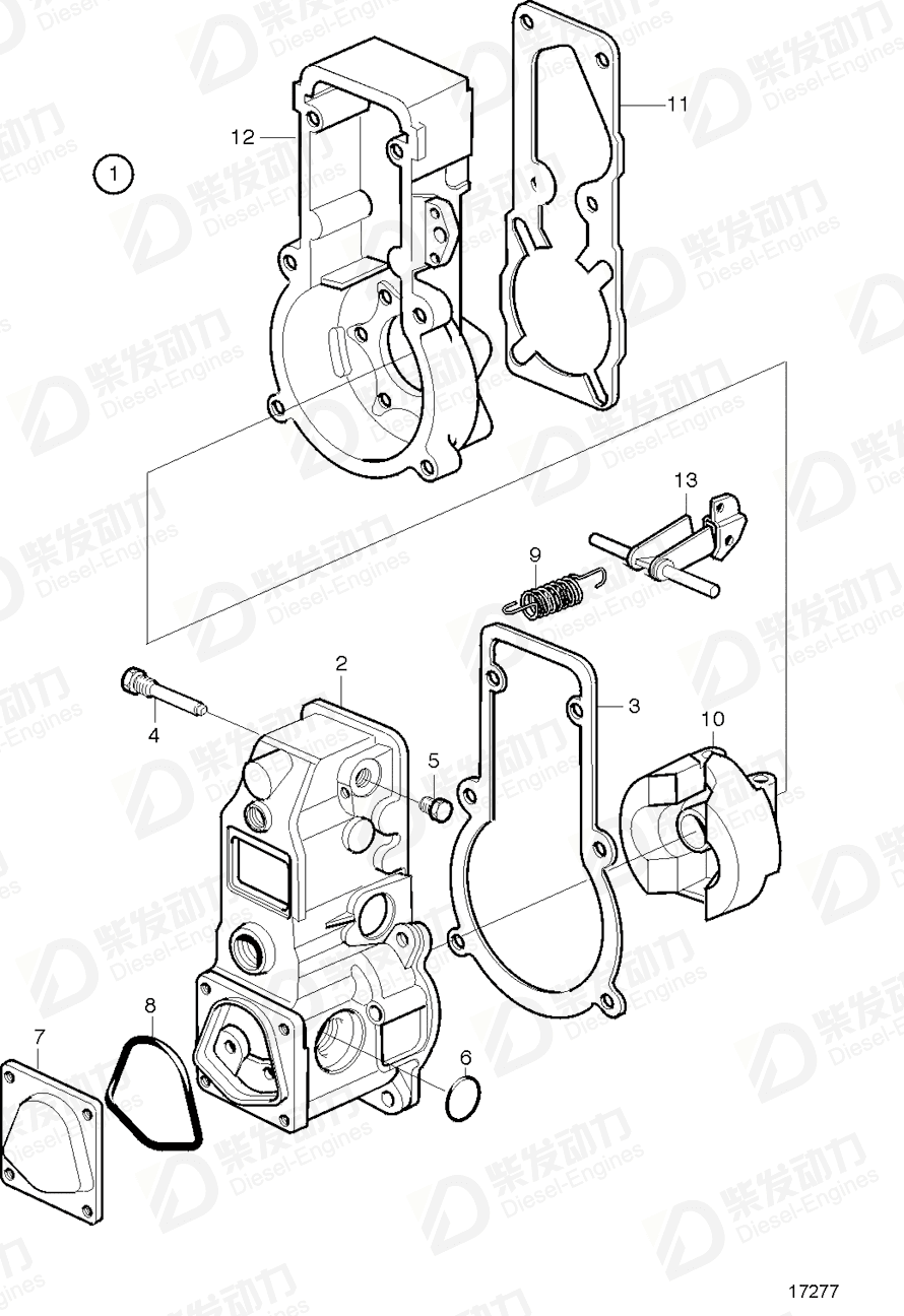 VOLVO Sealing ring 3828830 Drawing